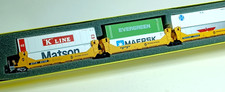 NScale Deluxe Innovations Santa Fe Gunderson Econo-Stack conjunto de 5 carros com recipientes, usado comprar usado  Enviando para Brazil