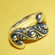 Usado, ~VINTAGE~BALI~"925"~ESTERLINA~PRATA~ORNATO~FRISADO~ROLAGEM~DESIGN~ANEL~TAMANHO~8,5~NR comprar usado  Enviando para Brazil