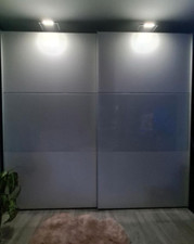 Kleiderschrank weiß glasverkl gebraucht kaufen  Wolfsburg