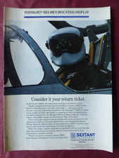 Usado, 12/1996 PUB SEXTANT AVIONIQUE HMD HELMET MOUNTED DISPLAY CASQUE RAFALE MIRAGE AD comprar usado  Enviando para Brazil