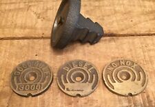 Usado, Placas marcadoras de latão vintage 1950s Gulf NO NOX posto de gasolina diesel tanque de gasolina🔥 comprar usado  Enviando para Brazil
