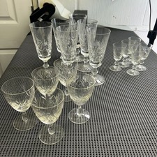 Vintage Edinburgh kryształ cięte szkło zestaw mieszane rozmiary 16 sztuk Szkocja na sprzedaż  Wysyłka do Poland
