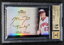 2012 Topps Tribute Onyx Gold Ink MIKE TROUT AUTOGRAFADO "Trouty" 1/1 Inscrição BGE 9.5 comprar usado  Enviando para Brazil