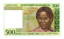 Madagascar banconota 500 usato  Vittorio Veneto