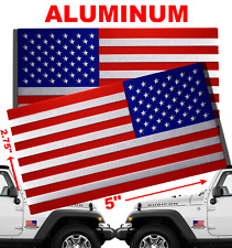 Adesivo emblema bandeira americana metal 3D CONJUNTO ESPELHADO (enorme 5" x 2,75") comprar usado  Enviando para Brazil