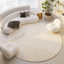 Tapete de pelúcia nórdico redondo sala grande área luz decoração luxo cabeceira, usado comprar usado  Enviando para Brazil