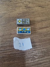 Vintage LEGO 3069p61 & 3069pc1 1x2 Azulejo com Ranhura - Painel de Controle Azul e Amarelo  comprar usado  Enviando para Brazil