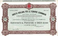 1909 certificato portatore usato  Italia