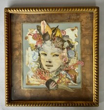 Mixed media portrait for sale  Los Angeles