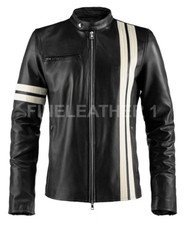 Jaqueta de couro real masculina estilo motociclista Driver San Francisco John Tanner comprar usado  Enviando para Brazil