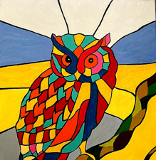Colourful owl signed for sale  LONDON