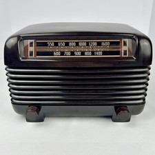 Rádio tubo Philco 46-250 marrom baquelite restaurado entrada AUX década de 1940 funcionando AM, usado comprar usado  Enviando para Brazil