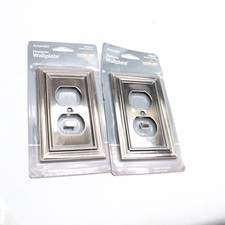 (2 peças) Placa de parede Amerelle Continental duplex latão escovado metal 94DBB comprar usado  Enviando para Brazil