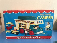 Fisher Price Vintage Little People Camper KOMPLETNY z pudełkiem 1972 #994 Ładny! na sprzedaż  Wysyłka do Poland