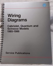 Diagramas de fiação elétrica 1985-1986 VW Volkswagen Cabrio, Scirocco e Quantum, usado comprar usado  Enviando para Brazil