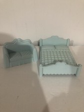 Sofá e sofá-cama de casal vintage Playskool casa de bonecas AZUL comprar usado  Enviando para Brazil