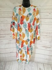 Baby'O Clothing Co. Women's White Dress Feathers Pattern Long Sleeve Size XS comprar usado  Enviando para Brazil