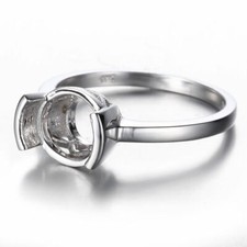 Venda de anel fino de prata esterlina 925 redondo semi montagem exclusivo simples para festa de casamento, usado comprar usado  Enviando para Brazil