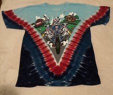 Camiseta azul líquida 2011 Grateful Deadhead Crossing motociclista tingida GG, usado comprar usado  Enviando para Brazil
