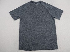 Camiseta masculina Under Armour tamanho médio The Tech cinza gola redonda elástica, usado comprar usado  Enviando para Brazil