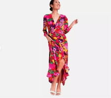Vestido midi Rixo x Target plus size 16W 18W rosa babado em cascata colorido floral comprar usado  Enviando para Brazil