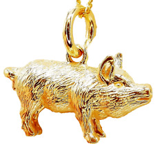 Gold pig pendant for sale  UK