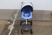 Carrinho recém-nascido Stokke Xplory com trava de roda azul e cinza comprar usado  Enviando para Brazil