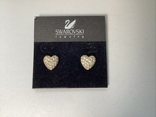 Brincos perfurados de cristal Swarovski formato de coração tom dourado nunca usados comprar usado  Enviando para Brazil