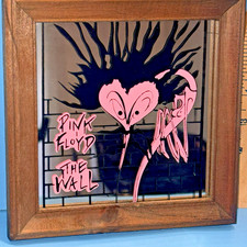 Vintage Pink Floyd The Wall 7" x 7" Painel Espelho Quadro Prêmio Carnaval Imagem comprar usado  Enviando para Brazil