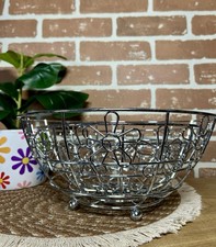 Conjunto de cesta tigela de frutas pão fio metal margarida prata aço inoxidável peça central, usado comprar usado Conjunto de cesta tigela de frutas pão fio metal margarida prata aço inoxidável peça central, usado comprar usado  Enviando para Brazil