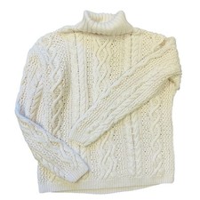 Usado, Suéter feminino Yorkshire tricô pescador’s cabo malha creme grande gola alta comprar usado  Enviando para Brazil