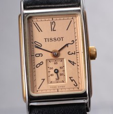 [N Estado perfeito] Relógio Feminino Tissot A222 Art Deco Pequeno Segundo Mostrador Salmão Qz comprar usado  Enviando para Brazil