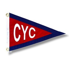 Bandeira náutica vintage Cleveland Yachting Club Burgee CYC Ohio Lake Erie anos 1970-80, usado comprar usado  Enviando para Brazil