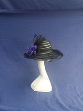 Black organza sinamay for sale  WARRINGTON