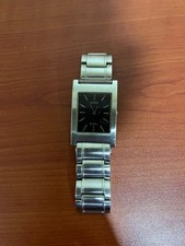 Relógio de quartzo masculino Guess aço microsteel mostrador preto aço inoxidável funciona BOM comprar usado  Enviando para Brazil