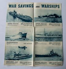 War savings warships for sale  LLANWRTYD WELLS