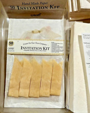 Usado, Kit de convite de casamento Gartner feito à mão papel com pergaminho, fitas 50 comprar usado  Enviando para Brazil
