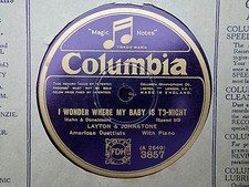 LAYTON & JOHNSTONE - Where My Baby Is To-Night / My Pal Harry 78 rpm disc (A++), usado comprar usado  Enviando para Brazil