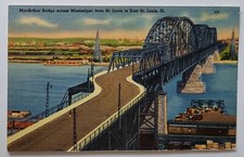 Cartão postal St. Louis MacArthur Bridge Missouri 1953 comprar usado  Enviando para Brazil