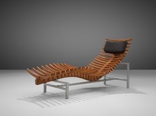 Teakholz liege chaise gebraucht kaufen  Bissendorf