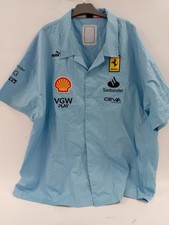 Camisa Puma Ferrari F1 oficial azul claro manga curta 3XL 60" peito 32" comprimento comprar usado  Enviando para Brazil