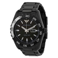 Relógio masculino Emporio Armani Sportivo mostrador preto preto banhado a íon preto AR6049, usado comprar usado  Enviando para Brazil