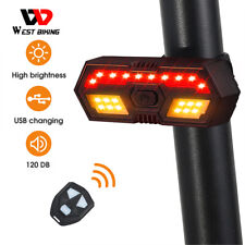 Usado, WEST BIKING Controle Remoto Sem Fio Bicicleta Tai Llight LED Sinal de Seta USB Horn Light comprar usado  Enviando para Brazil