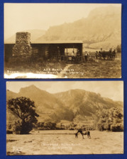 Usado, Dois Ca. 1929 RPPC Vistas: A2Z RANCH HOUSE & HAYFIELD, VALLEY RANCH, CODY, WYOMING comprar usado  Enviando para Brazil