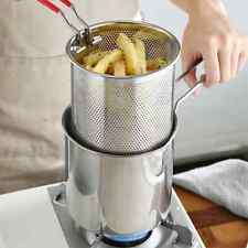 Usado, Fritadeira 304 SS fritadeira com cesta de fritura panela auxiliar para aprofundar cozinha comprar usado  Enviando para Brazil