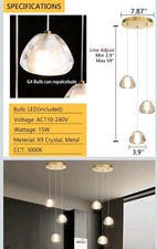 Modern chandelier crystal for sale  New Castle