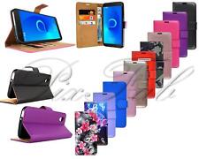 Capa telefone carteira couro preta nova + protetor de tela para Alcatel 1 5033X comprar usado  Enviando para Brazil