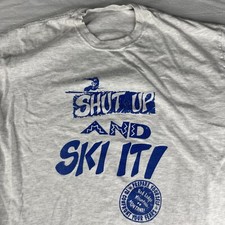 Camisa Shut Up & Ski Hombres XL Roja Lodge Montana Esquí Nieve Estación de Invierno segunda mano  Embacar hacia Mexico