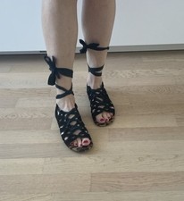Alaïa sandalen suede gebraucht kaufen  Frankfurt am Main