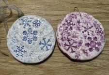 Ceramic snowflake hanging for sale  Ruckersville